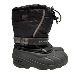 Sorel Kids Flurry Weather Resistant Snow Boot Black Size 3